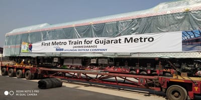 જુઓ કેવા લાગશે આપની અમદાવાદ મેટ્રોના કોચ, દક્ષિણ કોરિયાથી 3 કોચ પહોંચી ગયા અમદાવાદ, જુઓ Video