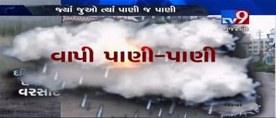 વાપીમાં મુશળધાર વરસાદથી જળબંબાકારની સ્થિતી સર્જાઈ, સોસાયટીઓમાં ભરાયા પાણી, જુઓ VIDEO