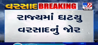 VIDEO: રાજ્યમાં વરસાદનું જોર ઘટ્યું, છેલ્લા 24 કલાકમાં રાજ્યના 6 તાલુકામાં બેથી અઢી ઈંચ વરસાદ