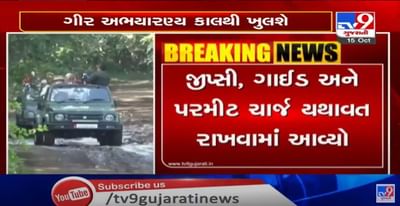 કોરોનાના કારણે સાત મહિનાથી બંધ ગીર અભયારણ્ય આવતીકાલથી ખુલશે, કોરોનાના કારણે જીપ્સીમાં ત્રણ મોટા વ્યક્તિ અને દસ વર્ષથી વધુ વયનું એક બાળક જઈ શકશે