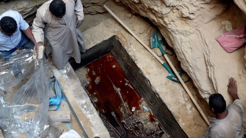 Exclusive 'juice' found in 2000 year old coffin found during excavations in Egypt