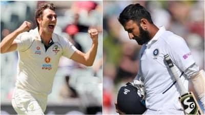 INDvsAUS: ચેતેશ્વર પુજારાને માથામાં પેટ કમિન્સનો બાઉન્સ વાગ્યો, જુઓ વિડીયો