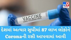 દેશમાં અત્યાર સુધીમાં 87 લાખ લોકોને Coronaની રસી આપવામાં આવી