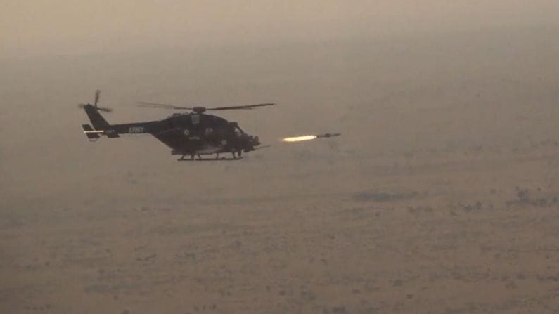 પોખરણમાં સૈન્ય અને IAFએ એન્ટી ટેંક મિસાઈલ HELINAનું કર્યુ સફળ પરિક્ષણ