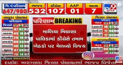 Gujarat Election 2021 Result : મોરબીના માળીયા-મિયાણા નગર પાલિકામાં કોંગ્રેસની જીત