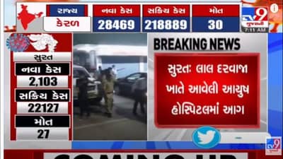 સુરતના લાલદરવાજા વિસ્તારની આયુષ હોસ્પિટલમાં આગ