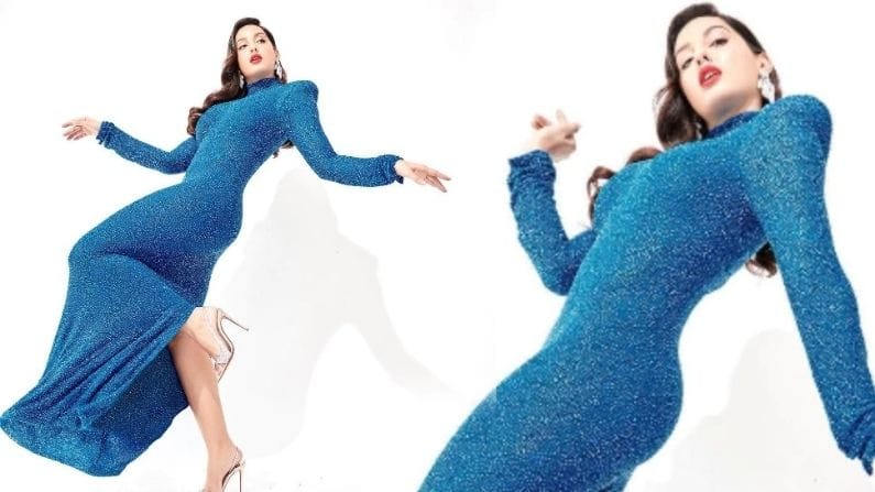 નોરા ફતેહીના આ ફોટાઓને જોતા, ખબર પડે છે કે તે કેટલી ફિટ અને ફ્લેક્સીબલ છે. તે આ ચુસ્ત ફીટ ડ્રેસમાં પણ પોતાને સરળતાથી બેલેન્સ કરી રહી છે.