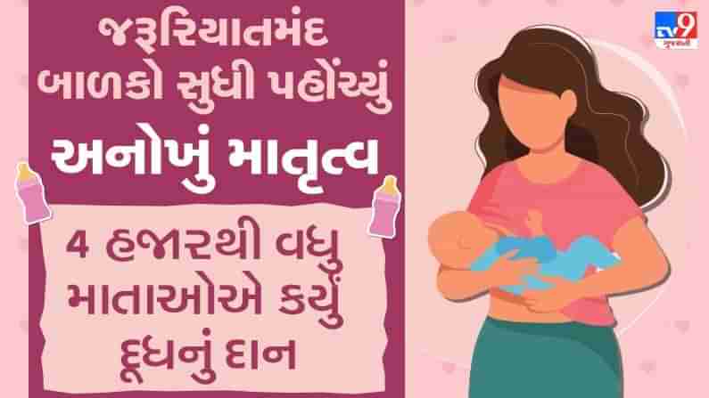 Mothers Day : ચાર હજારથી પણ વધુ માતાઓએ કર્યું દૂધનું દાન, હજારો જરૂરિયાતમંદ બાળકો સુધી પહોચી અનોખી મમતા