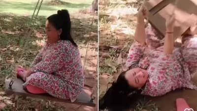 કોમેડિયન ભારતી સિંહ પાર્કમાં હિંચકે ઝૂલી રહી હતી, અને અચાનક પડી ગઈ - જુઓ આ વિડીયો