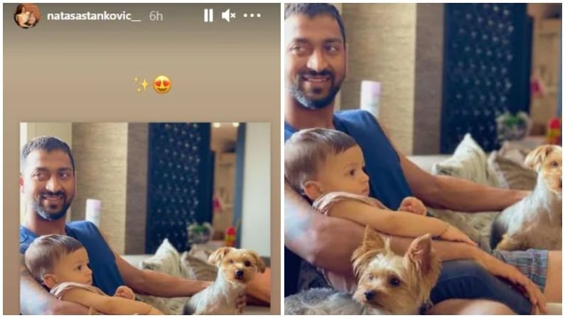 Cricket: Krunal Pandya shares a nice picture with Agatsya, can't live without reacting to Natasha
