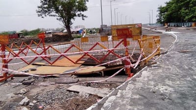 Surat: પાલ ઉમરા બ્રિજના એપ્રોચ રોડ પર ભંગાણ પડ્યું હોવાની વાતથી અધિકારીઓ થયા દોડતા