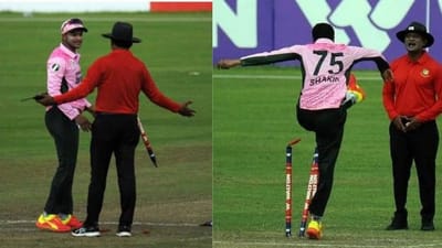 લ્યો બોલો, આ દિગ્ગજ ક્રિકેટરે તો LIVE મેચમાં હદ વટાવી દીધી, લાત મારી સ્ટમ્પ વખોડી નાંખ્યા