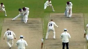 Cricket: લેગ સ્ટમ્પની બહાર પડેલો બોલ ગીલ્લી ઉડાવી ગયો ! જુઓ  'બોલ ઓફ સેન્ચ્યુરી'
