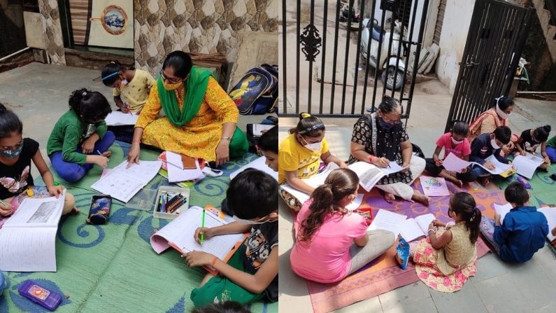Ahmedabad: 'શાળાઓ બંધ પણ શિક્ષણ ચાલુ', સ્માર્ટફોન ન હોય તેવા વિદ્યાર્થીઓ માટે સરકારી શાળાના શિક્ષકોએ શેરી કલાસ કર્યા શરૂ