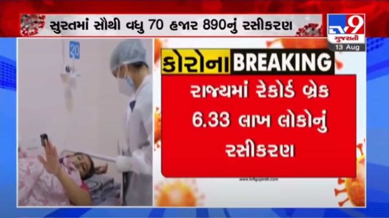 GUJARAT : રાજ્યમાં 12 ઓગષ્ટે રેકોર્ડબ્રેક 6.33 લાખ લોકોને કોરોના રસી અપાઈ, કુલ રસીકરણ 3.85 કરોડ થયું