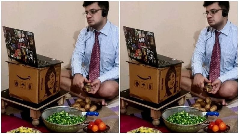 Work From Homeની એક તસવીર જોઈને યુઝર્સ આપી કંઈક આવી પ્રતિક્રિયા, જોઈને તમે પણ રહી જશો દંગ !