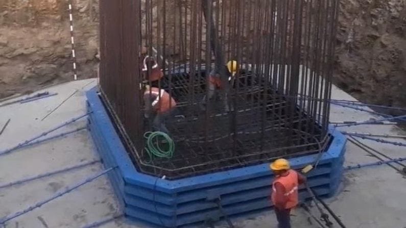 મુંબઈ-અમદાવાદ બુલેટ ટ્રેન પ્રોજેક્ટે પકડ્યો વેગ, સંપુર્ણ ઉંચાઈના પ્રથમ સ્તંભનું થયું નિર્માણ