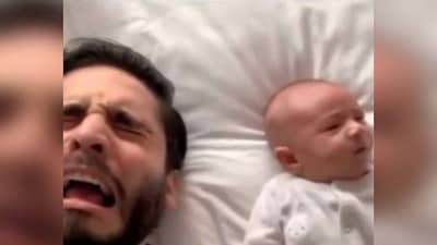 Funny Video : પિતાએ રડતા બાળકને ચૂપ કરવા અપનાવી ગજબની તરકીબ, વીડિયો જોઈને તમે પણ હસીને લોટ પોટ થઈ જશો !