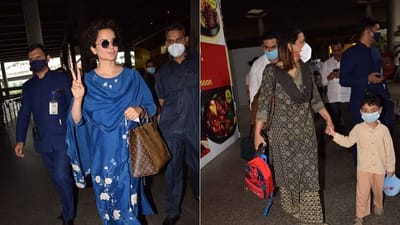 બોલિવૂડ અભિનેત્રી કંગના રનૌત (Kangana Ranaut) આજકાલ પોતાની આગામી ફિલ્મોના શૂટિંગમાં વ્યસ્ત છે. તે ટૂંક સમયમાં ધાકડમાં જોવા મળશે. આજે કંગના તેમની બહેન રંગોલી અને ભત્રીજા સાથે એરપોર્ટ પર જોવા મળી હતી.