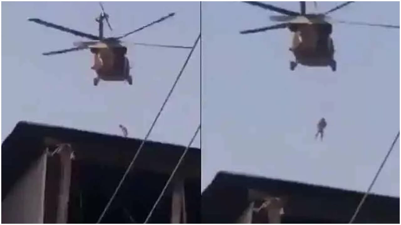 Viral Video: તાલિબાનીઓએ જાત બતાવવાની શરૂ કરી, વ્યક્તિને હેલિકોપ્ટર સાથે બાંધીને હવામાં લટકાવ્યો