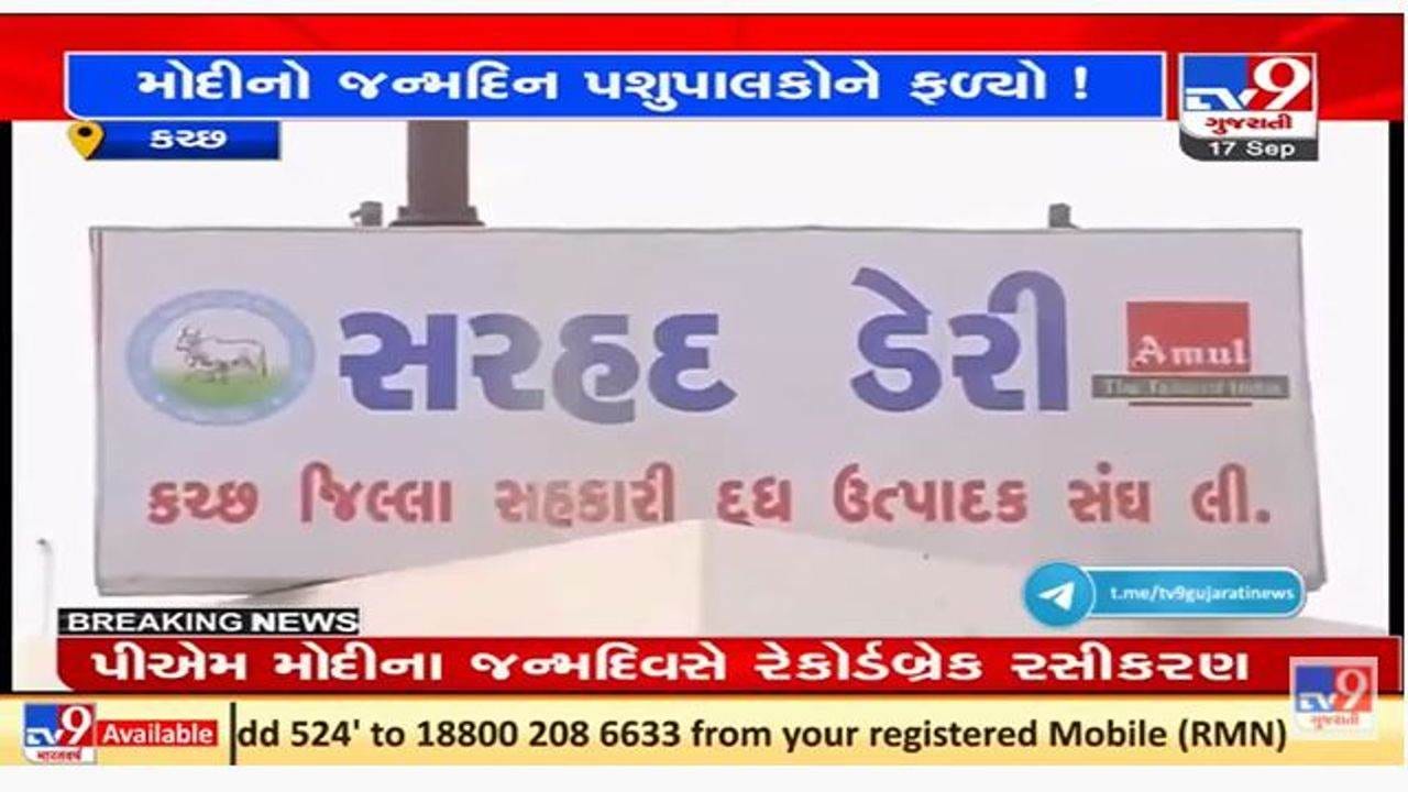 કચ્છની સરહદ ડેરીએ પીએમ મોદીના જન્મદિને આપી પશુપાલકોને આ ભેટ કચ્છની સરહદ ડેરીએ પીએમ મોદીના જન્મદિને આપી પશુપાલકોને આ ભેટ