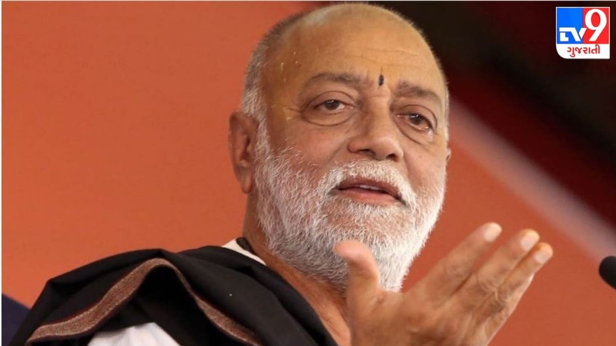 સૌરાષ્ટ્રમાં અતિવૃષ્ટિથી પ્રભાવિત  અસરગ્રસ્તોની સહાય માટે  મોરારી બાપુએ મુખ્યમંત્રી રાહત નિધિમાં 25 લાખ અર્પણ કર્યા