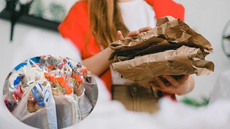 ફુડ આર્મીનો ઈકો ફ્રેન્ડલી આઈડીયા - પ્લાસ્ટીકની નકામી થેલીમાંથી બની રહી છે રંગબેરંગી ચટ્ટાઈ