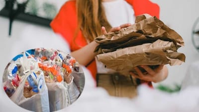 ફુડ આર્મીનો ઈકો ફ્રેન્ડલી આઈડીયા - પ્લાસ્ટીકની નકામી થેલીમાંથી બની રહી છે રંગબેરંગી ચટ્ટાઈ