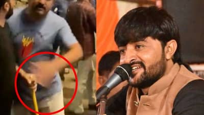 Rajkot: રાણો રાણાની રીતે ફેમ લોક સાહિત્યકાર દેવાયત ખવડે સોસાયટીમાં પાર્કિંગ મુદ્દે કાઢ્યો ધોકો