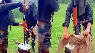 ગજબનો જુગાડ ! કુકરની સીટી મારવા માટે મહિલા જવાનોએ બંદૂકનો આ રીતે કર્યો ઉપયોગ, વીડિયો સોશિયલ મીડિયા પર વાયરલ