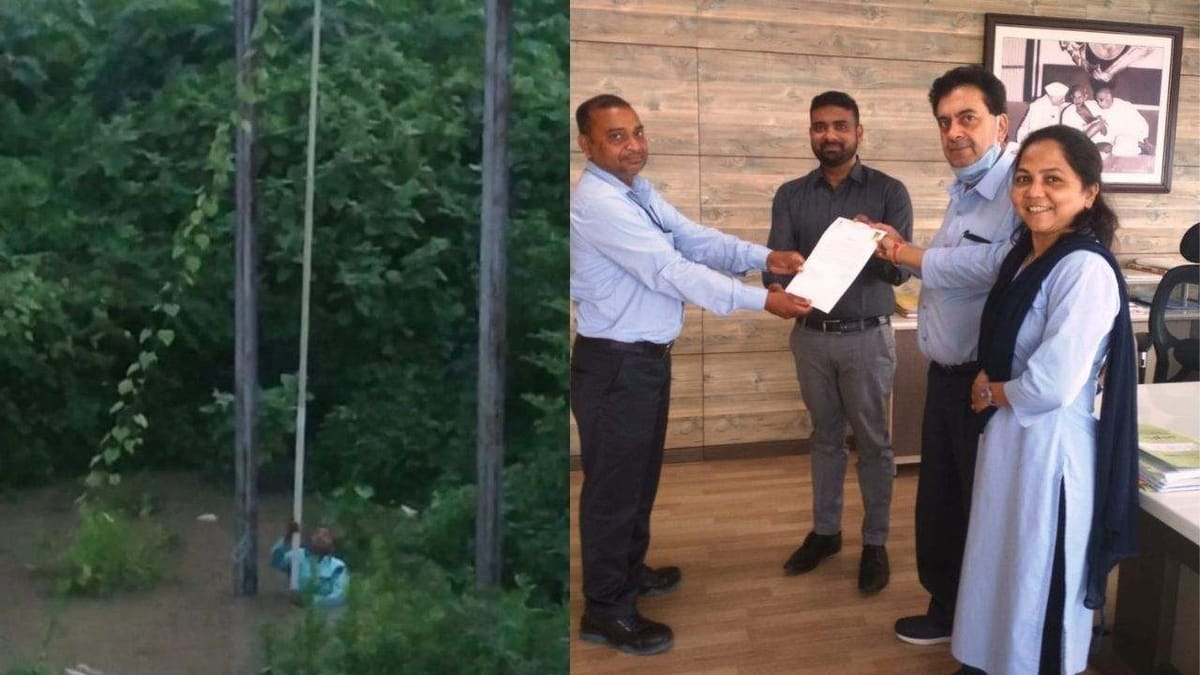 Surat: વરસાદને કારણે પાવર કટની સમસ્યા દૂર કરવા ડીજીવીસીએલનો કર્મચારી જીવના જોખમે ઉતર્યો 5 ફૂટ ઊંડા પાણીમાં