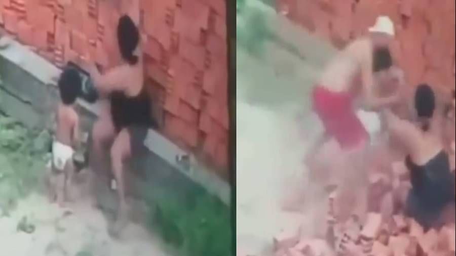 Viral Video : બાળક પર પડવાની હતી દિવાલ માતાએ વચ્ચે આવીને બચાવી લીધો જીવ