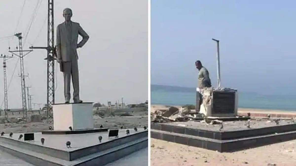 Pakistan: ગ્વાદરમાં મોહમ્મદ અલી ઝીણાની પ્રતિમા બોંબ ઘડાકો કરીને તોડી પડાઈ, બલોચ લિબરેશન ફ્રન્ટે હુમલાની લીધી જવાબદારી