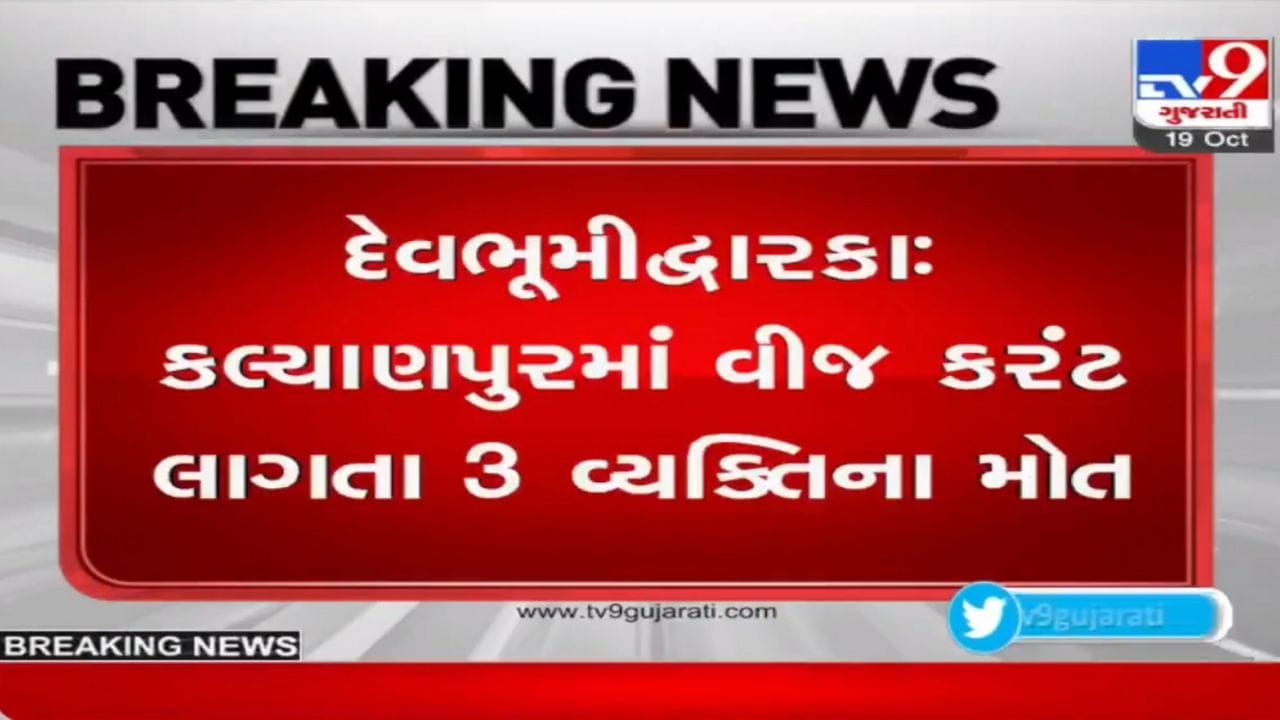 દેવભૂમિ દ્વારકા: વીજ કરંટની બે ઘટનામાં 3 વ્યક્તિના મોત, ખેતરમાં રમતી હતી બાળકી અને વીજ વાયર પડ્યો નીચે દેવભૂમિ દ્વારકા: વીજ કરંટની બે ઘટનામાં 3 વ્યક્તિના મોત, ખેતરમાં રમતી હતી બાળકી અને વીજ વાયર પડ્યો નીચે