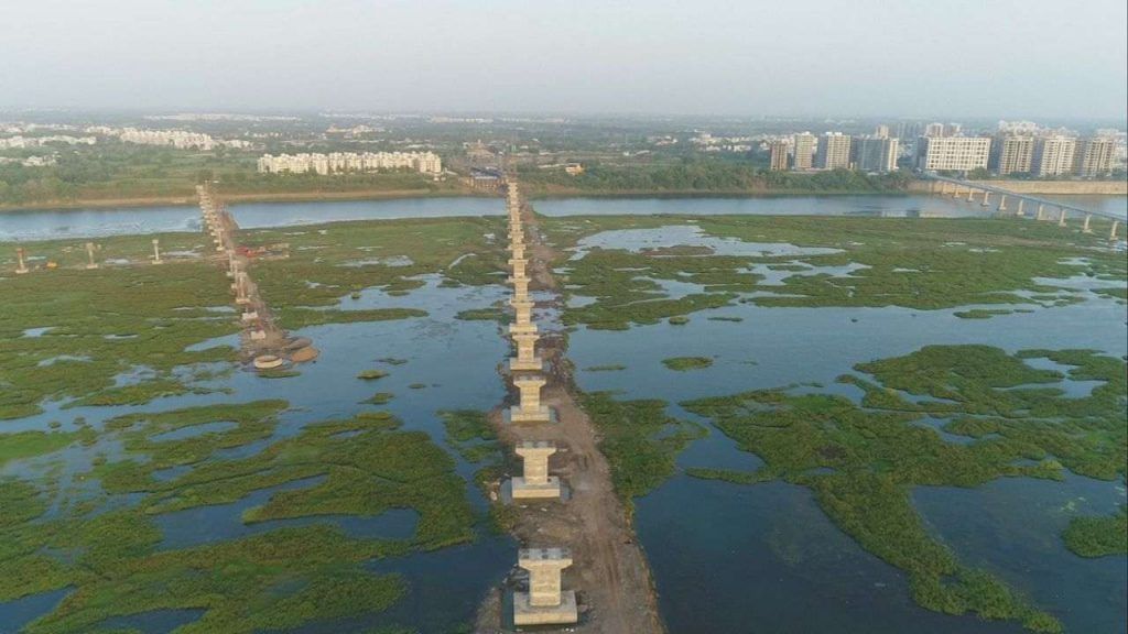 Surat: The work of the first 6 lane bridge to be built in Surat in the state is 45 percent complete, the target is to be completed by next year.
