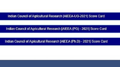 ICAR AIEEA Results 2021: યુજી, પીજી અને પીએચડી પ્રવેશ પરીક્ષાના પરિણામો થયા જાહેર, અહીં કરો ચેક