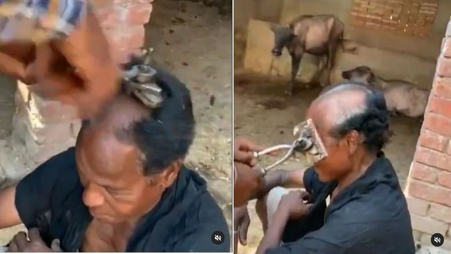Desi Jugad : ઘાસ કાપવાના મશીનથી વ્યક્તિએ કપાવ્યા વાળ, ફની વીડિયો સોશિયલ મીડિયામાં વાયરલ