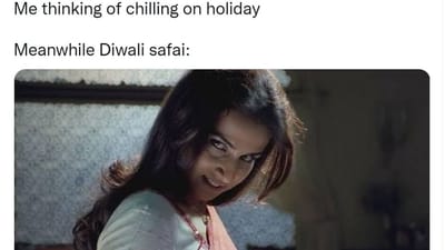 દિવાળીની સફાઇને લઇને સોશિયલ મીડિયામાં આવ્યુ મીમ્સનું પૂર, લોકો બોલ્યા 'ઉંચા છોકરાઓની સિઝન આવી'