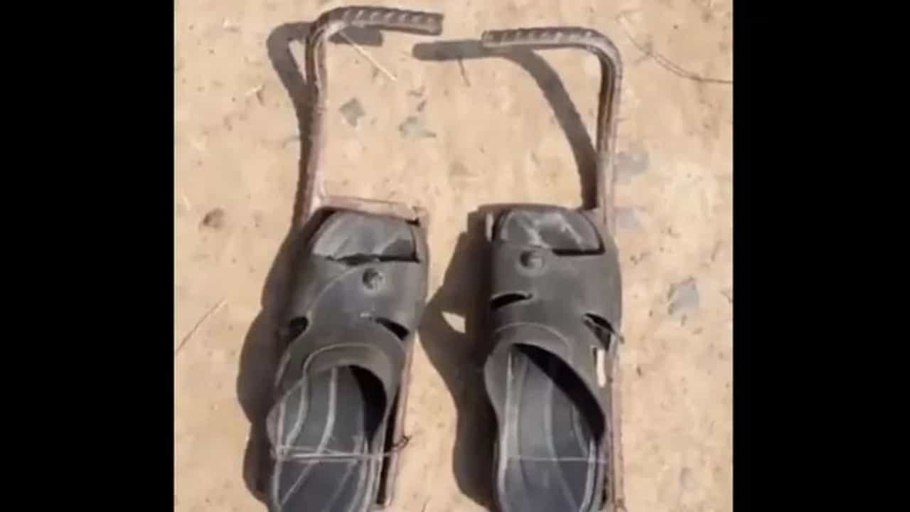 દેશી જુગાડ ! થાંભલા પર ચઢવા વ્યક્તિએ બનાવી એવી ચપ્પલ, લોકો જોઇને બોલ્યા આ ટેક્નોલોજી દેશની બહાર ન જવી જોઇએ