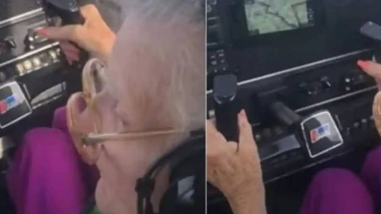 Viral Video : 84 વર્ષના દાદીએ વિમાન ઉડાવ્યુ ! દાદીનું આ પરાક્રમ જોઈને તમે પણ ચોંકી જશો