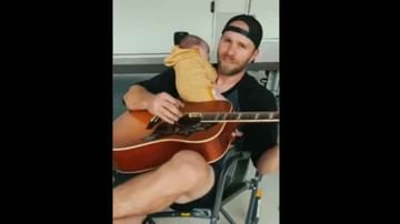 Viral Video : બાળકને શાંત રાખવા માટે પિતાએ ગિટાર વગાડીને ગાયુ ગીત, વીડિયો જોઇ તમારા ચહેરા પર આવી જશે સ્મિત