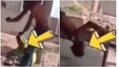 Video : 'બાહુબલી' બનવાના ચક્કરમાં યુવકના થયા બેહાલ, આ સ્ટંટ જોઈને તમે પણ હસીને લોટ પોટ થઈ જશો