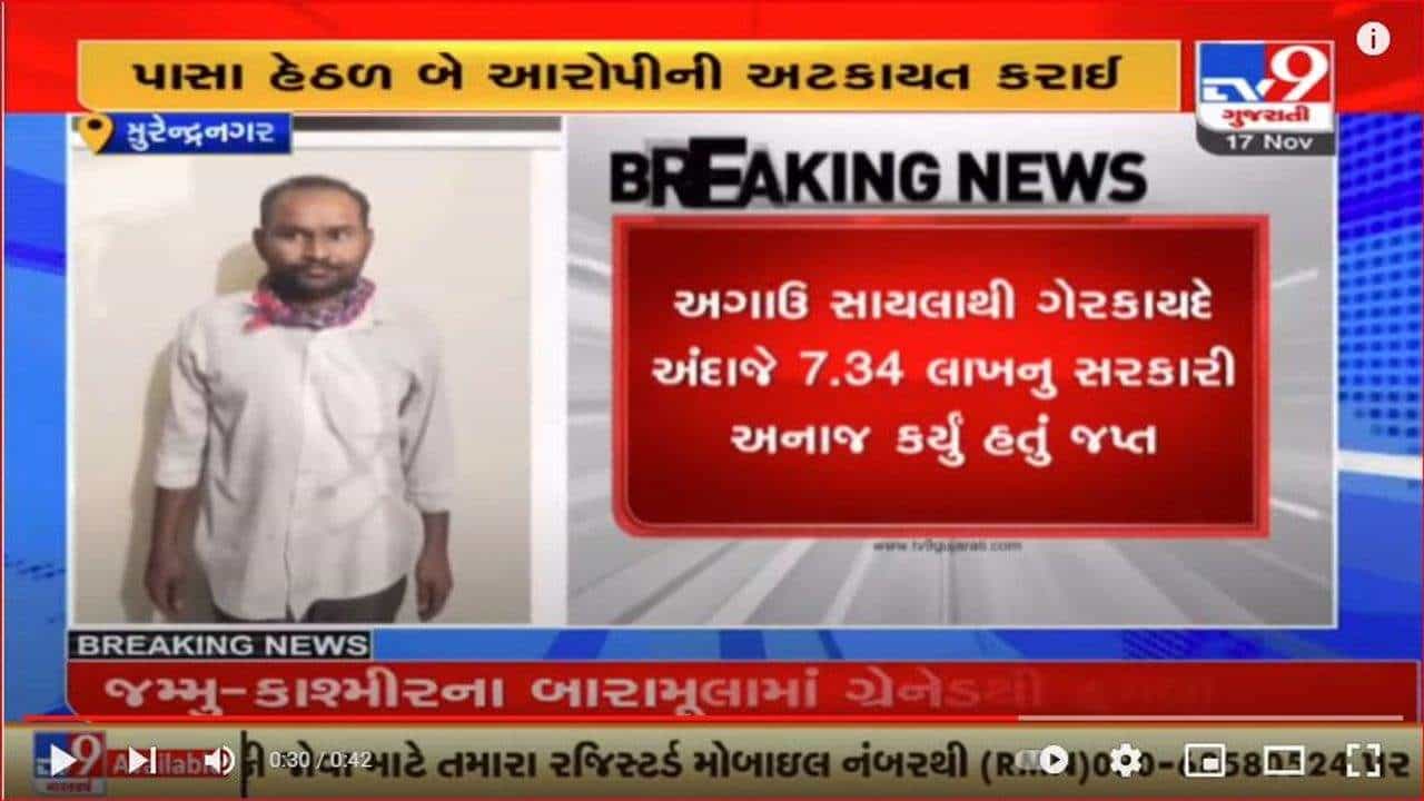 સુરેન્દ્રનગરઃ સરકારી અનાજની કાળાબજારી કરનાર બેની અટકાયત, LCBએ પાસા હેઠળ કરી કાર્યવાહી