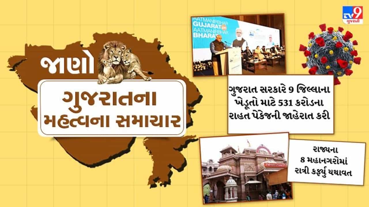 GUJARAT : રાજ્યમાં કોરોનાના 40 કેસ, 531 કરોડનું રાહત પેકેજ, 8 મહાનગરોમાં રાત્રી કર્ફ્યું, જાણો તમામ સમાચાર