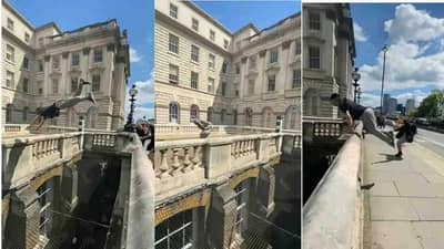 Viral : યુવકના ખતરનાક સ્ટંટે ઈન્ટરનેટ પર મચાવી ધૂમ ! આ સ્ટંટ જોઈને યુઝર્સે કહ્યું હિંમત હોય તો જ જુઓ