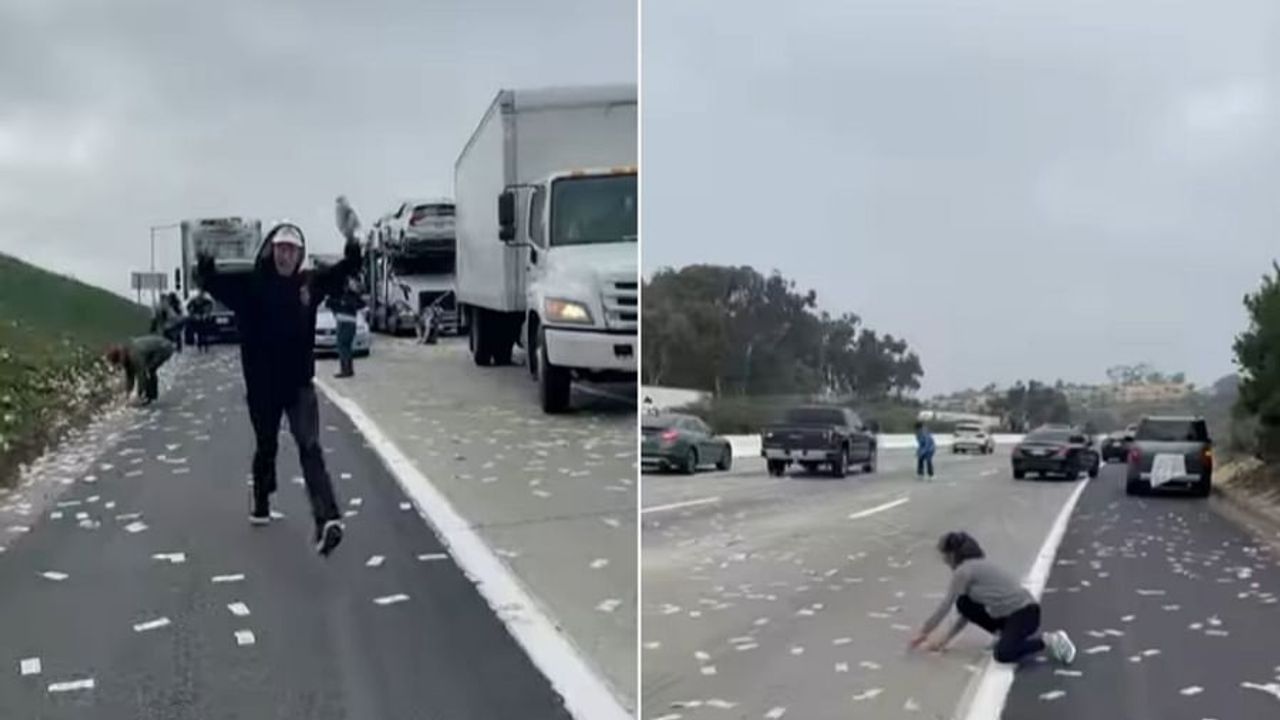 Viral Video : રસ્તા પર થવા લાગ્યો રૂપિયાનો વરસાદ, લોકોએ રૂપિયા માટે રસ્તા પર કરી પડાપડી, વિડીયો થયો વાયરલ