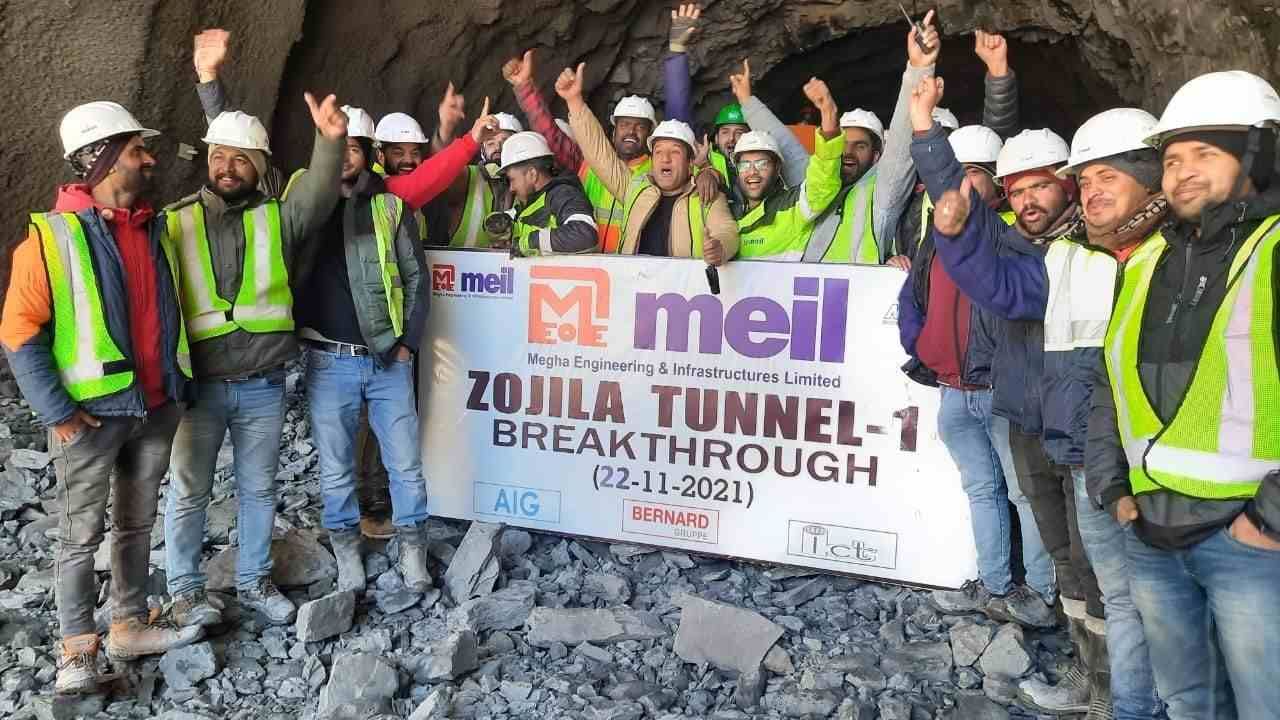 MEIL's 2 major achievement at zojila tunnel, completes digging 472 m of tube 2 in tunnel 1