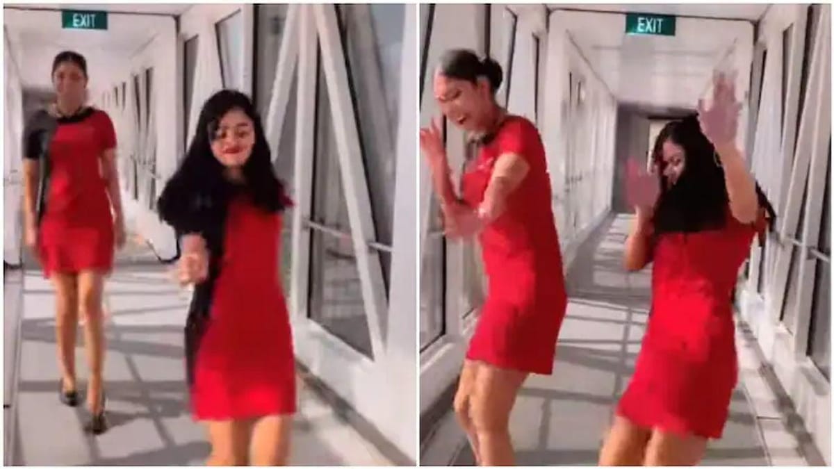 Viral : એર હોસ્ટસે એર બ્રીજ પર કર્યો ડાન્સ ! વીડિયો સોશિયલ મીડિયા પર થયો વાયરલ