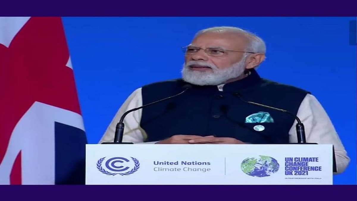 COP26 ગ્લોબલ ક્લાઈમેન્ટ સમિટમાં વડાપ્રધાને કહ્યું 'જળવાયું પરિવર્તન કૃષિ ક્ષેત્ર માટે પડકાર'