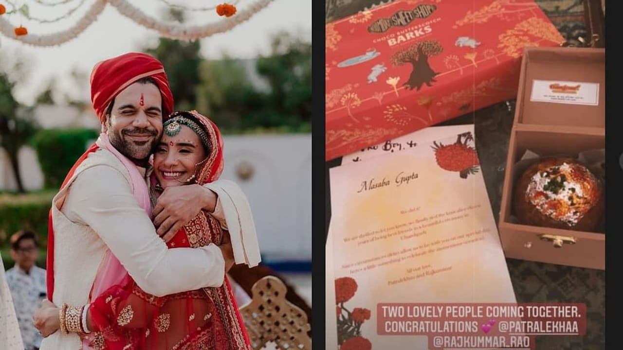 રાજકુમાર રાવ અને પત્રલેખાએ મિત્રોને મોકલ્યા 'લગ્નના લાડુ', લખી આ ખાસ નોટ